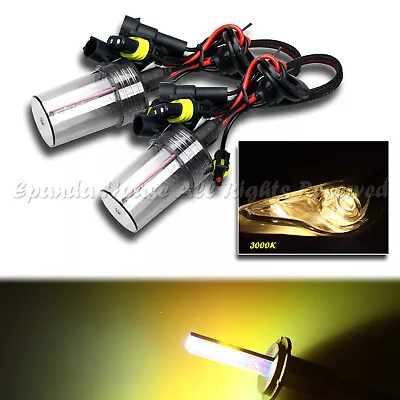 2 X Premium H3 Xenon Hid Replacement Bulbs For Fog Lights Ac 3000k Jdm Yellow • $17.99