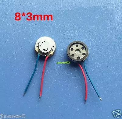 2pcs 8*3mm Micro Speaker 8ohm 1W HiFi Audio Parts Ultra Thin Loudspeaker • $2