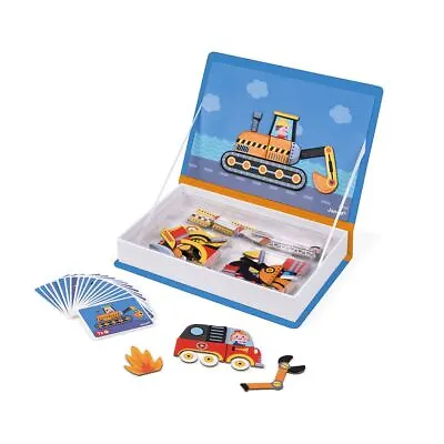 Janod Racers Magneti'book Magnetibook Vehicle Magnetic Picture Toy 3+ • £19.49