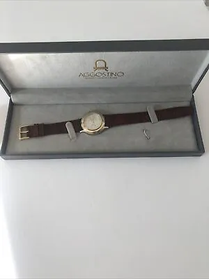 £50 • Buy Aggostino Milano Gold Tone Quartz Women's Watch New Battery Needs A New Band