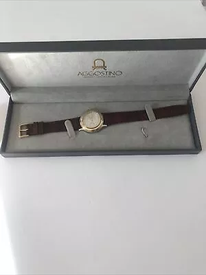 Aggostino Milano Gold Tone Quartz Women's Watch New Battery Needs A New Band • £35