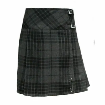 £15 • Buy Scottish Mini Billie Kilt Skirt Grey Watch  Tartan  
