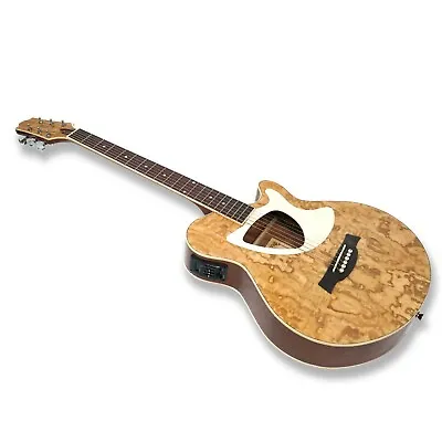 Gosila 39 Acoustic E Cutaway GuitarQuilted Maple Top Body ( Pickup Issue ) • $109