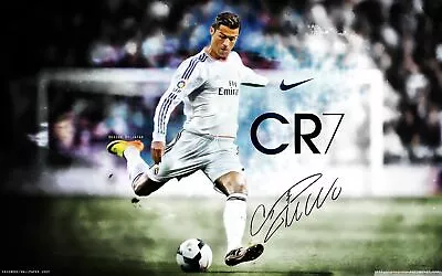 £10.99 • Buy Cristiano Ronaldo Real Madrid Football Bedroom Art Wall View Sticker Poster 546