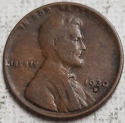 ONE CENT COINS: 1930 Denver Mint Mark Lincoln Wheat PENNY Coin • $1