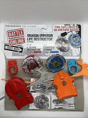 Forbidden Striker And L Drago Destructor Beyblade 2 Pack Lot Hasbro Metal Fury • $119.99