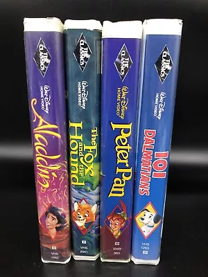 Set Of 4 Vintage Walt Disney Black Diamond Classics VHS Tapes • $25