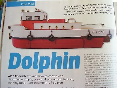 Original Model Boat Plan 2021 Dolphin Easy Build Working Boat • $12.62