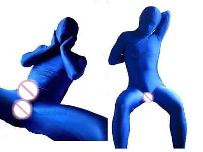 Full Body Spandex Zentai Costume Skin Bodysuit With Men's Sheath Pouch Jumpsuit • $21.24