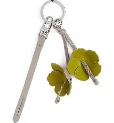 NEW Tumi Leather Floral Keychain Charm • $57