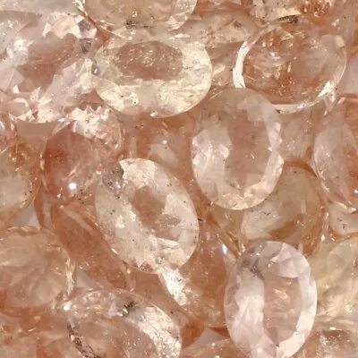 MORGANITE 8 X 6 MM OVAL CUT SOFT PEACH COLOR ALL NATURAL SI1 SINGLE STONE F-4484 • $3.99