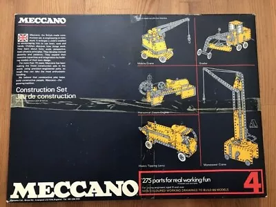 Vintage Meccano Set 4 With Instruction Manuals • £10