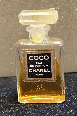 Vintage Chanel Coco Eau De Parfum Miniature Perfume Crystal Bottle 4ml • $35