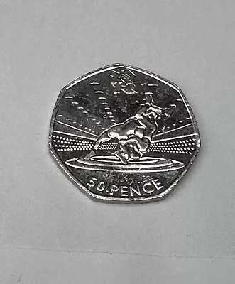 CIRCULATED 2011 Olympics Wrestling 50p Coin • £9.95