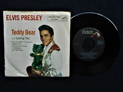Elvis Presley   Teddy Bear B/w Loving You    45 & Picture Sleeve • $13.99