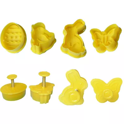 Easter Cookie Cutter Stamp Biscuit Mould Fondant Egg Chick Bunny Butterfly 4pcs • £5.99