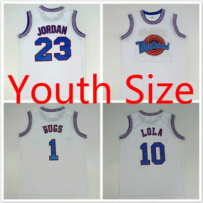 Youth Size Space Jam Tune Squad Basketball Jersey #10 Lola #1 Bugs #23 Stitched • $21.99