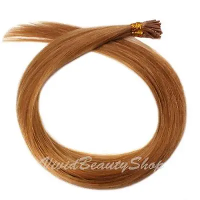100 Pre Bond Stick I Tip Straight Remy Human Hair Extensions Strawberry Blonde • $129.99