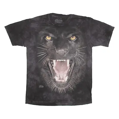 THE MOUNTAIN Black Panther Mens T-Shirt Black M • £12.99
