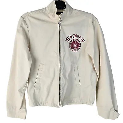 $49 • Buy Vintage Wentworth Military Academy Putty Summer Camp Zip Jacket Youth 16 EUC