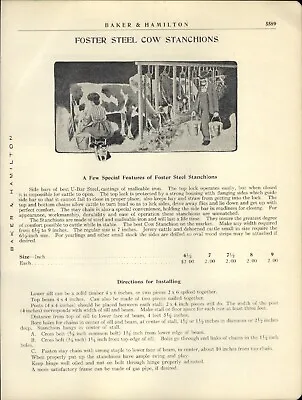 1910s PAPER AD 4 PG Foster Cow Stanchions Davis Milk Bottle Filler Capper R & A  • $29.99