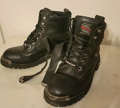 Milwaukee Motorcycle Boots MB223 Freedom Flex  Size 8-Buckles Missing • $25