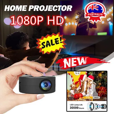 $51.96 • Buy Mini Projector LED HD 1080P Home Cinema Portable Home Movie Projector AU