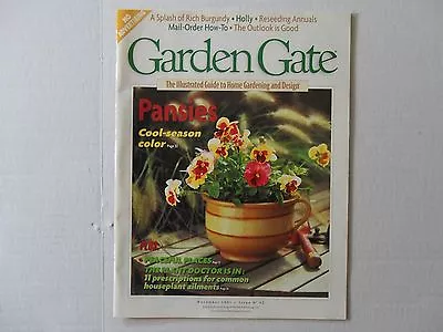 Garden Gate Magazine December 2001  Pansies Cool-Season Color  • $9.99