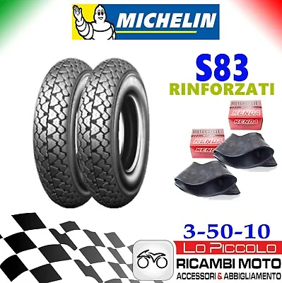 Kit 2 Michelin S83 S 83 Reinforced Vespa Tire Covers Px 125 150 200 3.50.10 • £69.64