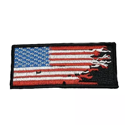 USA Distressed  Flag Patch Embroidered Iron-on Badge Applique • $6.95