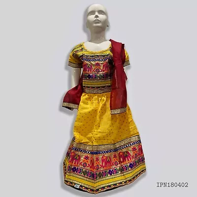 $58.75 • Buy Traditional Indian Hand Made Lahnga Choli/Chania Choli For Kids/Girls 4-5Years