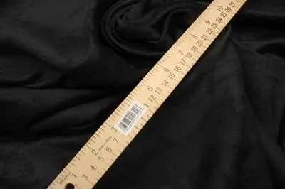 Suede Micro Faux Upholstery Drapery Fabric 10 Yards Black Microfiber 58  Wide  • $103.99