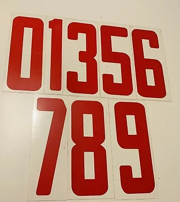 Vintage Gas Station Numbers FLEXIBLE PLASTIC Clear Red • $8