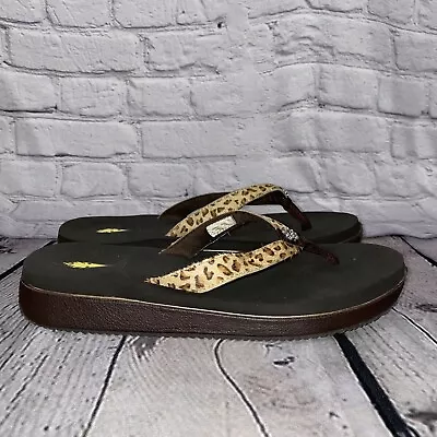 Volatile Women's Leopard Print Flip Flop Thong Sandals Size 9 • $29.95