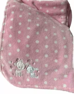 Primark Early Days Pink Baby Pram Blanket Deer Design Blankie Comforter • £14.99