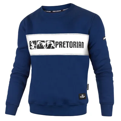 PRETORIAN Sweatshirt Mens Bluza Pit Bull MMA Muay Thai Boxing BJJ Fighter Navy • $53.04