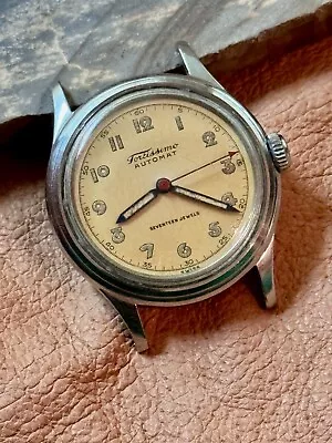 Steel Military Type WW2 Vintage Watch Fortis Fortissimo Automat Bumper Automatic • $99.99