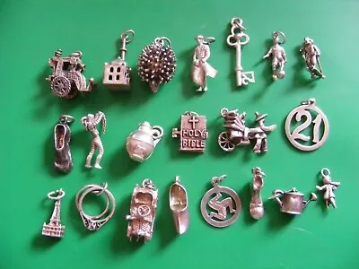 Zg Vintage Sterling Silver Charms Charm Eros Camel 18 21 Boot Pharoah Cherub Ted • $21.26