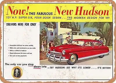 METAL SIGN - 1949 Hudson Super Six Four Door Sedan Vintage Ad • $21.95