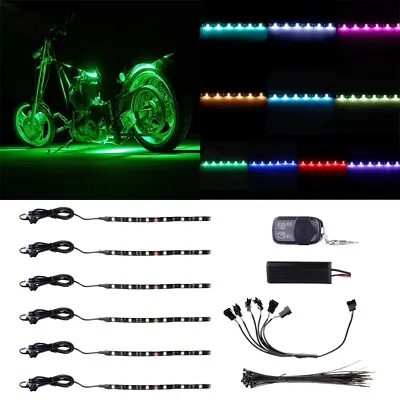6pcs Motorcycle RGB 5050SMD LED Knight Rider Ground Effect Light Kit For Honda • $12.85