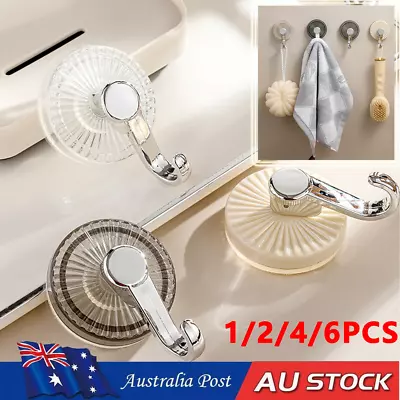 1-6X Bathroom Kitchen Removable Vacuum Suction Cup Hooks Robe Towel Holder Hook • $11.42