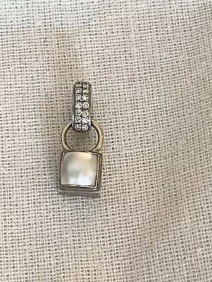 Michael Dawkins Diamond Sterling Silver & 14kt Bezel Set Mabe Pearl Pendant • $125.99