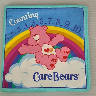 Vintage Care Bears Counting 1-10 Soft Cloth Book Handmade Baby Kids 24cm • $19.95