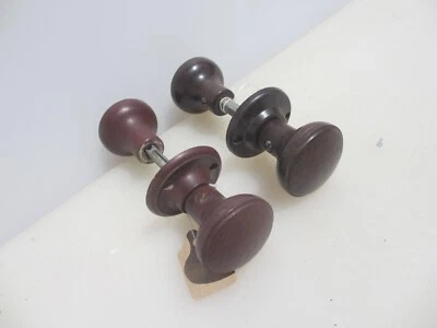 £28 • Buy Vintage Bakelite Door Knobs Handles Art Deco 1 Plate 1930's Antique Old 2 Sets