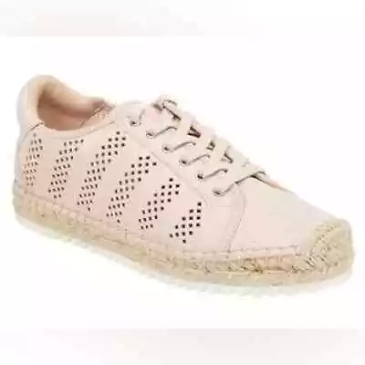 Marc Fisher Baila Baby Pink Espadrille Suede Lace Up Shoe 7 • £28.95