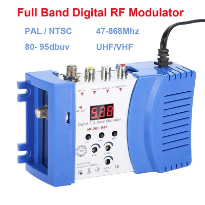 £30.05 • Buy Digital RF  Modulator AV To RF Converter UHF VHF PAL/NTSC TV Format Output