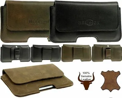 Herisson Genuine Leather Waist Pouch Holster Belt Clip Case Cover For Iphone • £10.68