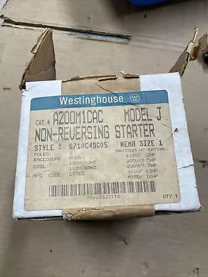 Nos Westinghouse A200m1cac Size 1 Motor Control 120v Coil Ba13a Overload Relay • $89.99
