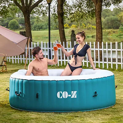 CO-Z Portable Inflatable Hot Tub Spa W Air Jets & Pump & Cover 2-6 Person NEW US • $358.88