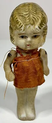 Vintage 1920s Bisque Porcelain 3.50  Flapper Doll Made In Japan • $5